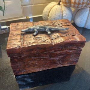 Brown Gator Decorative Box